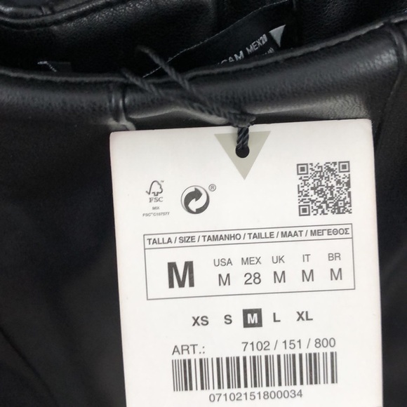 NWT Zara Faux Leather Mini Skirt with Box Pleats - Picture 7 of 10